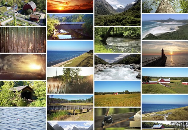 Just a small sample of the beautiful, Hollywood-style scenic themes and video backgrounds that are offered by Life Tributes for your families’ memorial videos.